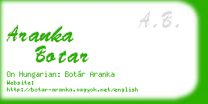 aranka botar business card